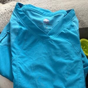Natural Uniforms Blue Scrub Top AND Bottoms
